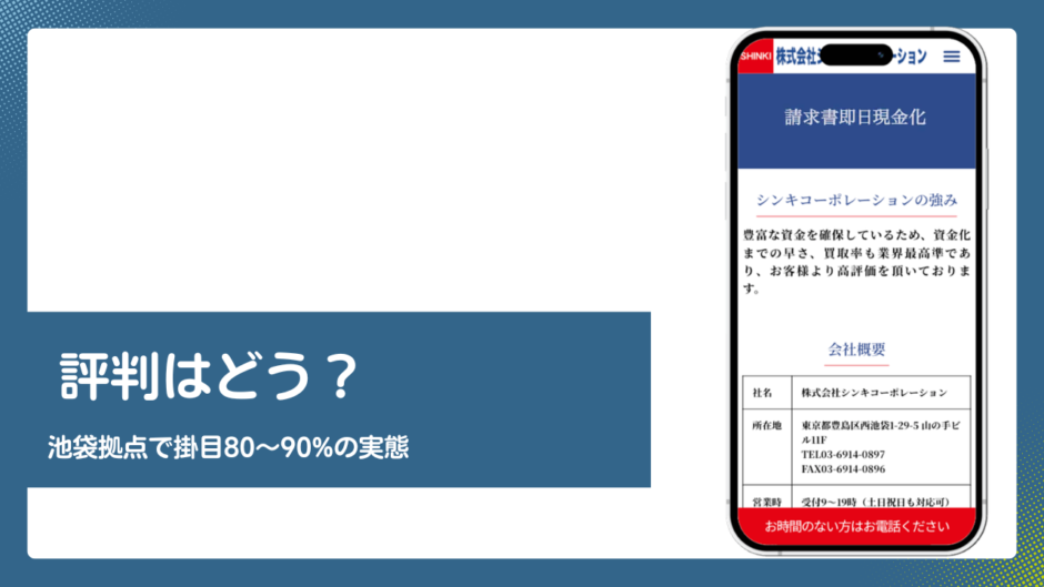 シンキコーポレーションのファクタリング評判記事アイキャッチ
